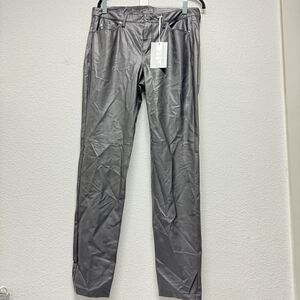 MAC‎ Jeans Germany Gray Slim Vegan Leather Pants Moto pants size EU 38 US30